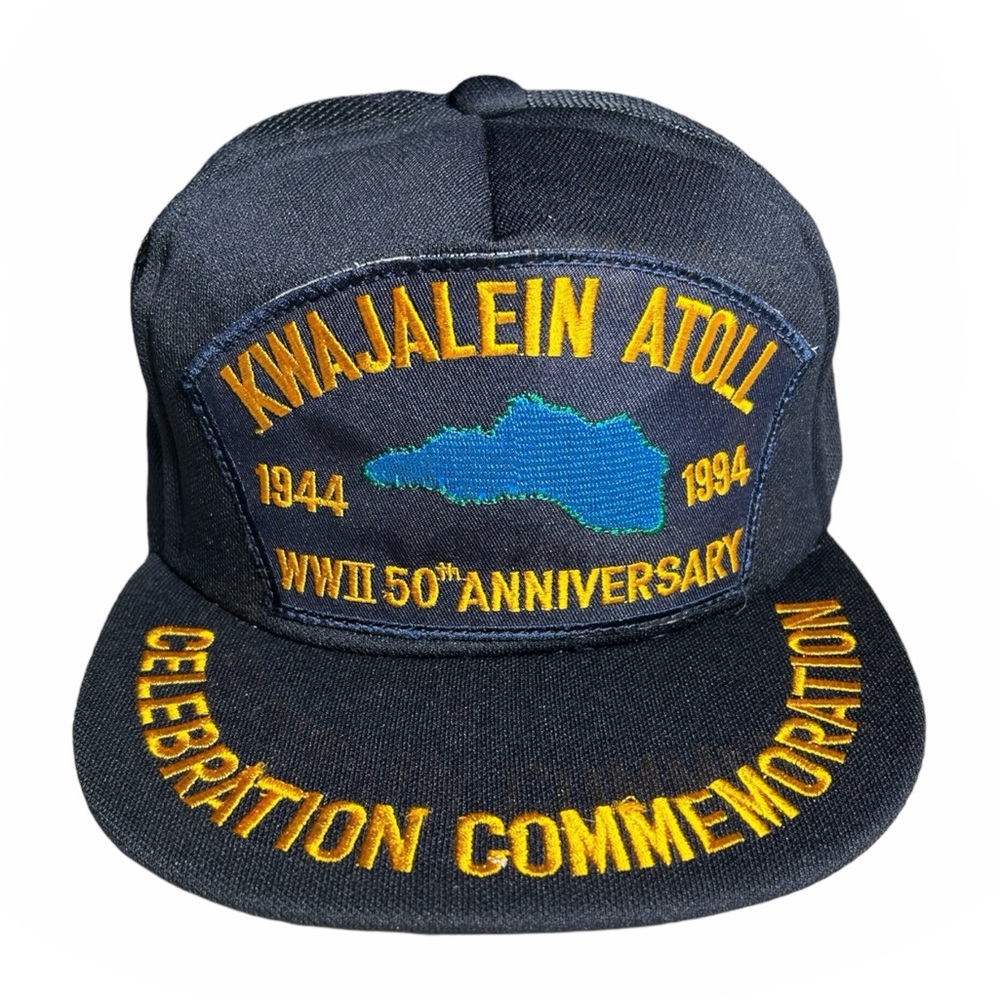 Vtg WWII 50th ANNIVERSARY SnapBack Hat
